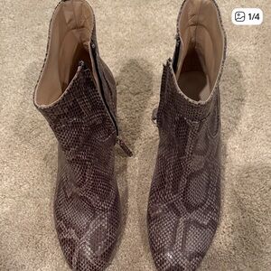 Elegant Snakeskin Ankle Booties